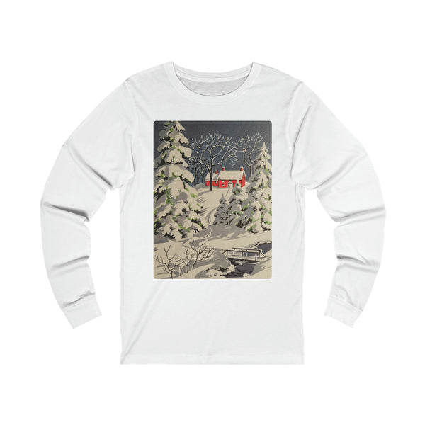 Winter Wonderland Scene Jersey Long Sleeve Tee