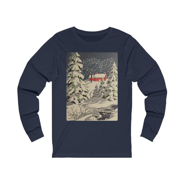 Winter Wonderland Scene Jersey Long Sleeve Tee