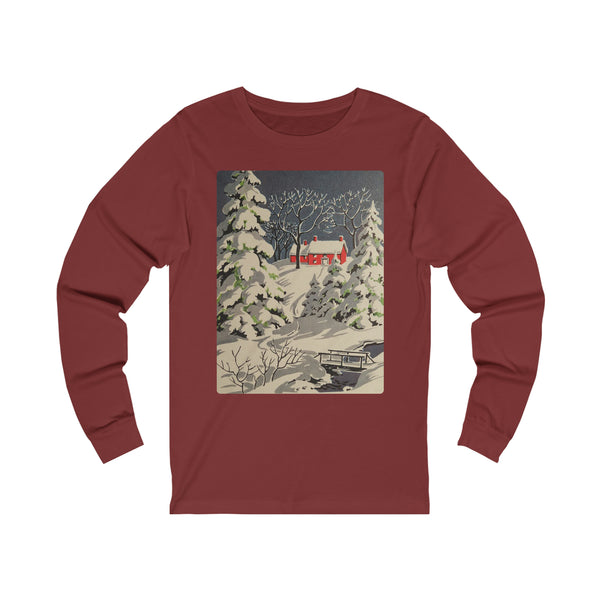 Winter Wonderland Scene Jersey Long Sleeve Tee