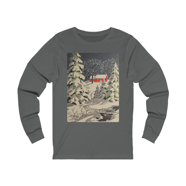 Winter Wonderland Scene Jersey Long Sleeve Tee