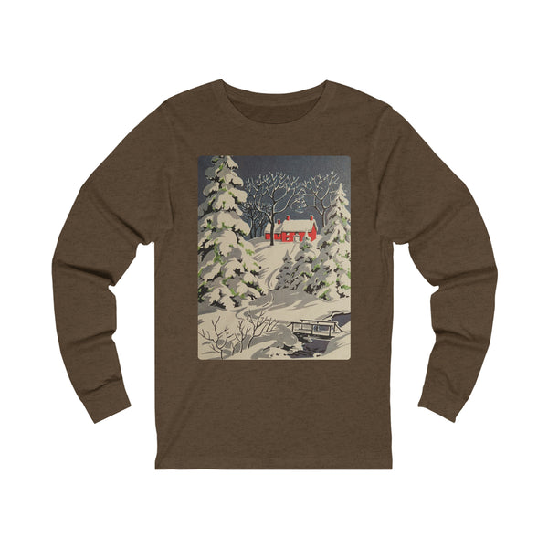Winter Wonderland Scene Jersey Long Sleeve Tee