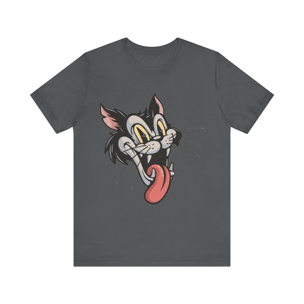 Goofy Cartoon Kitty Cat Unisex Tee