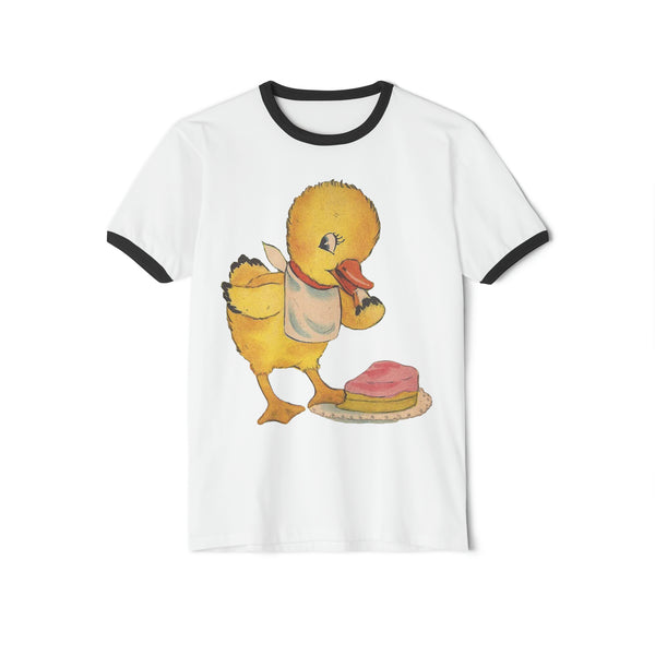 Party Duckling Unisex Cotton Ringer T-Shirt
