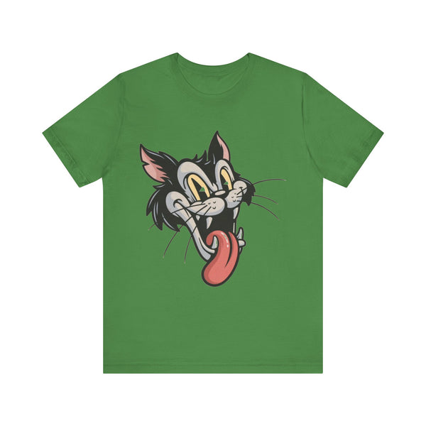 Goofy Cartoon Kitty Cat Unisex Tee