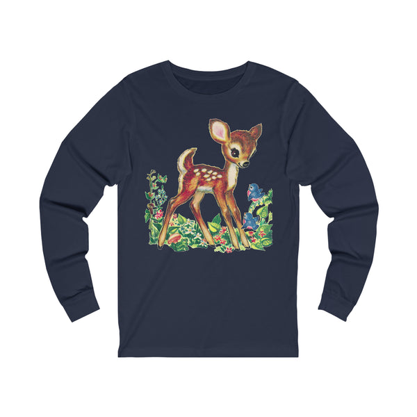 Woodland Deer Unisex Jersey Long Sleeve Tee