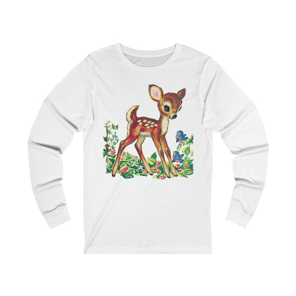Woodland Deer Unisex Jersey Long Sleeve Tee
