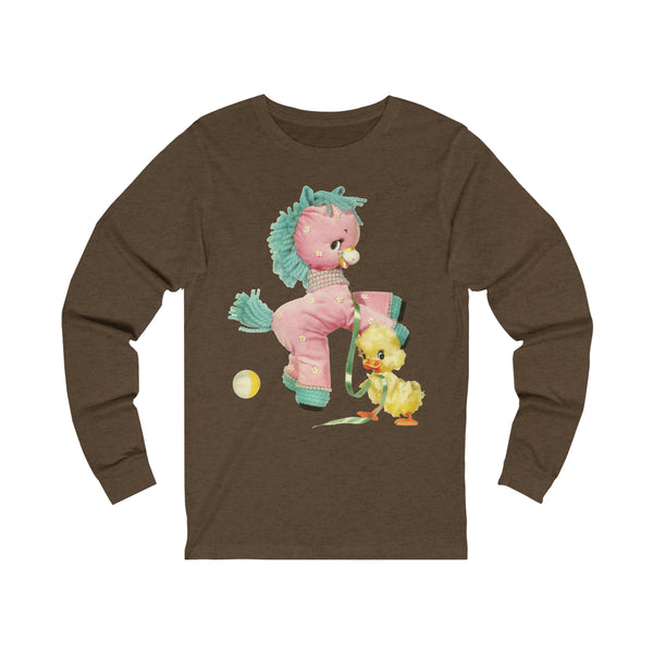 Kitschy Cute Pink Pony Unisex Jersey Long Sleeve Tee