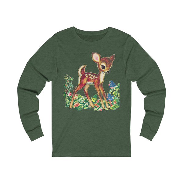 Woodland Deer Unisex Jersey Long Sleeve Tee