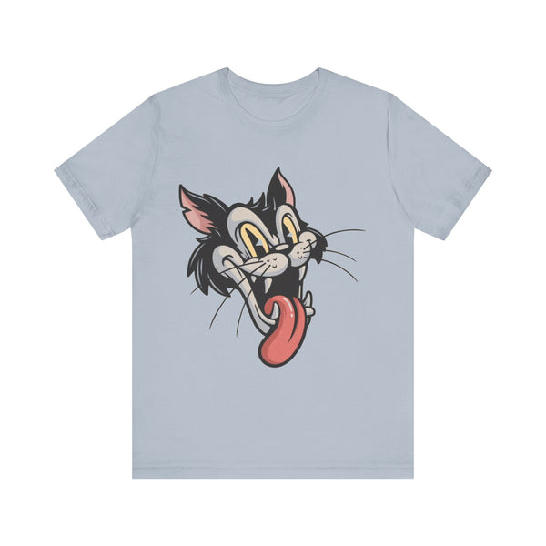 Goofy Cartoon Kitty Cat Unisex Tee