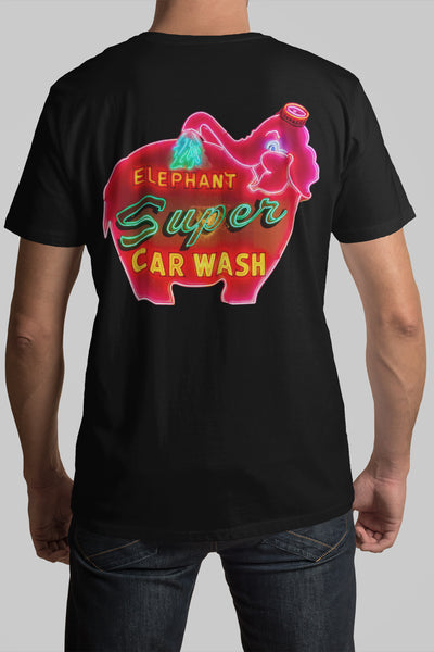 Pink Elephant Car Wash Unisex Tee