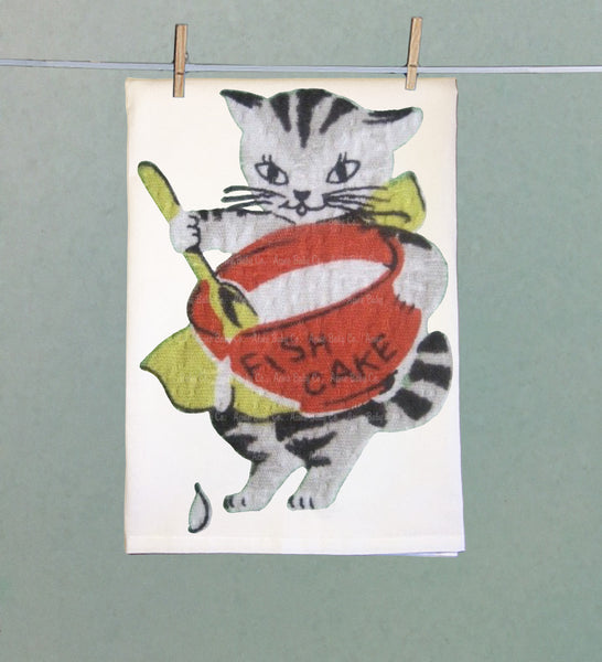Baking Kitten Organic Tea Towel