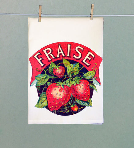 Fraise Organic Tea Towel