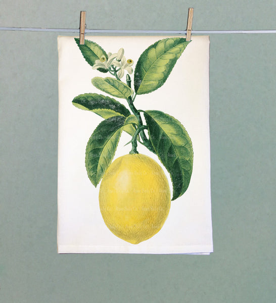 French Lemons Organic Tea Towel