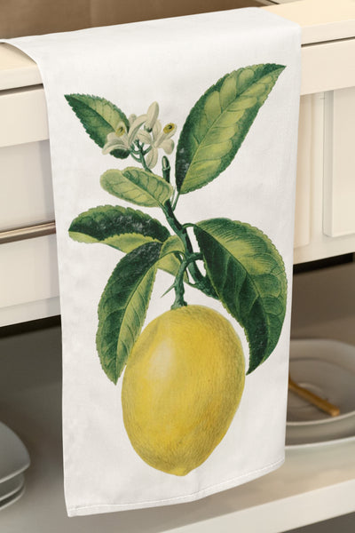French Lemons Organic Tea Towel