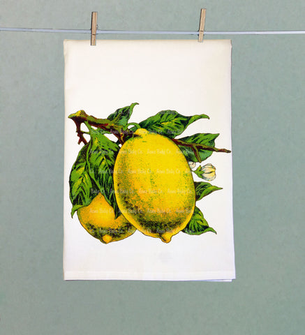 Lemons Organic Tea Towel