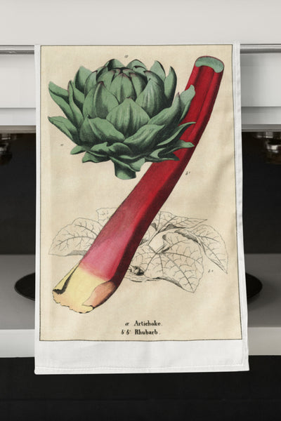 Artichoke & Rhubarb Organic Tea Towel