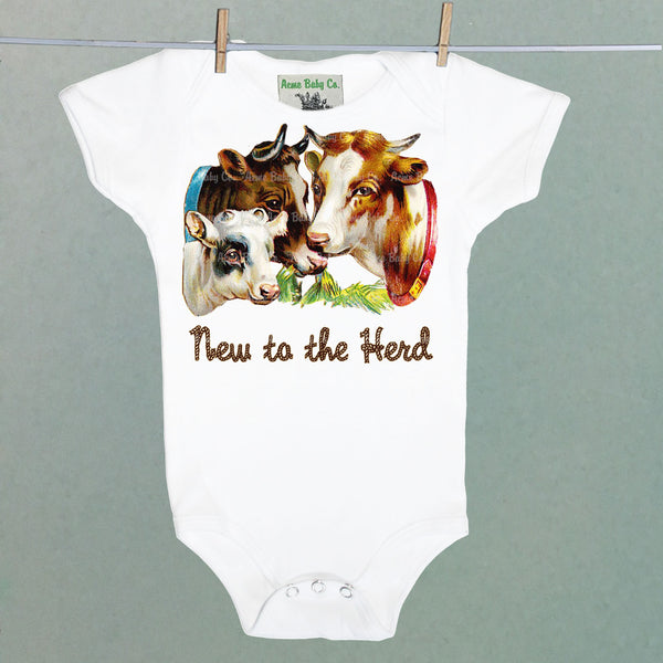 New to the Herd Organic One Piece Baby Bodysuit