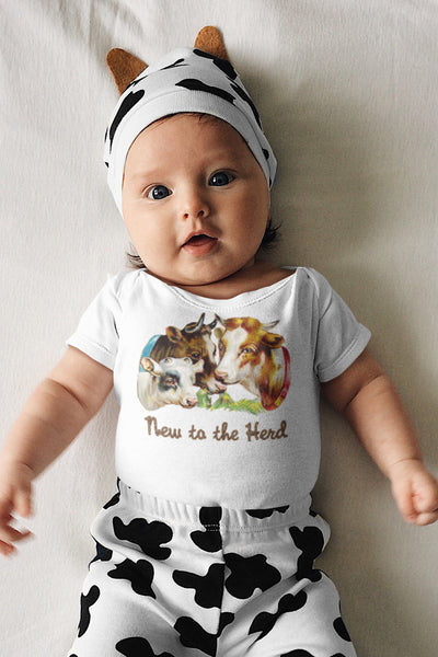 New to the Herd Organic One Piece Baby Bodysuit