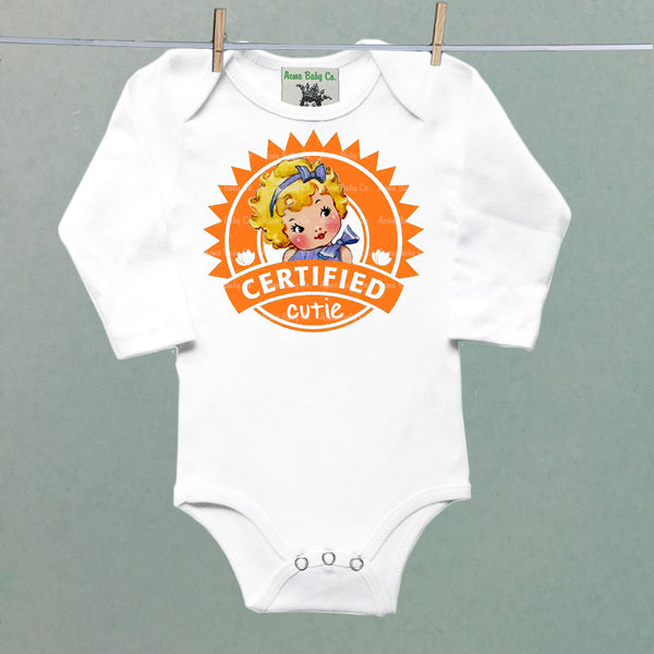 Certified Cutie Organic One Piece Baby Bodysuit