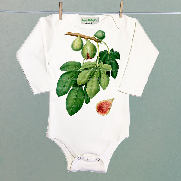 Green Figs One Piece Baby Bodysuit