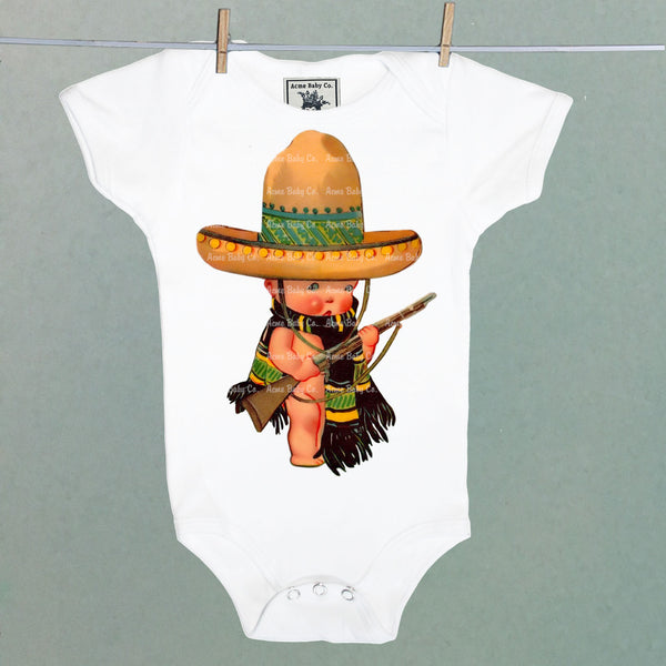 Mexican Soldier Organic One Piece Baby Bodysuit