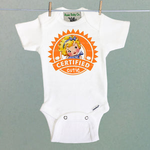 Certified Cutie One Piece Baby Bodysuit