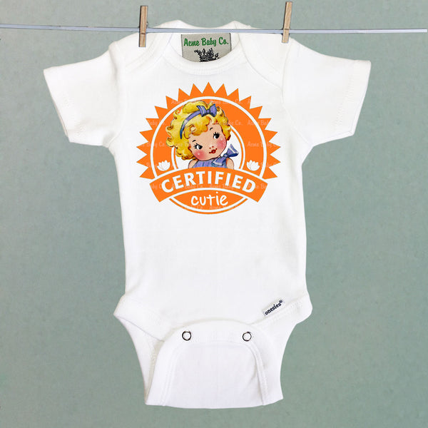 Certified Cutie Organic One Piece Baby Bodysuit