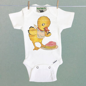 Party Duckling Onesie One Piece Baby Bodysuit