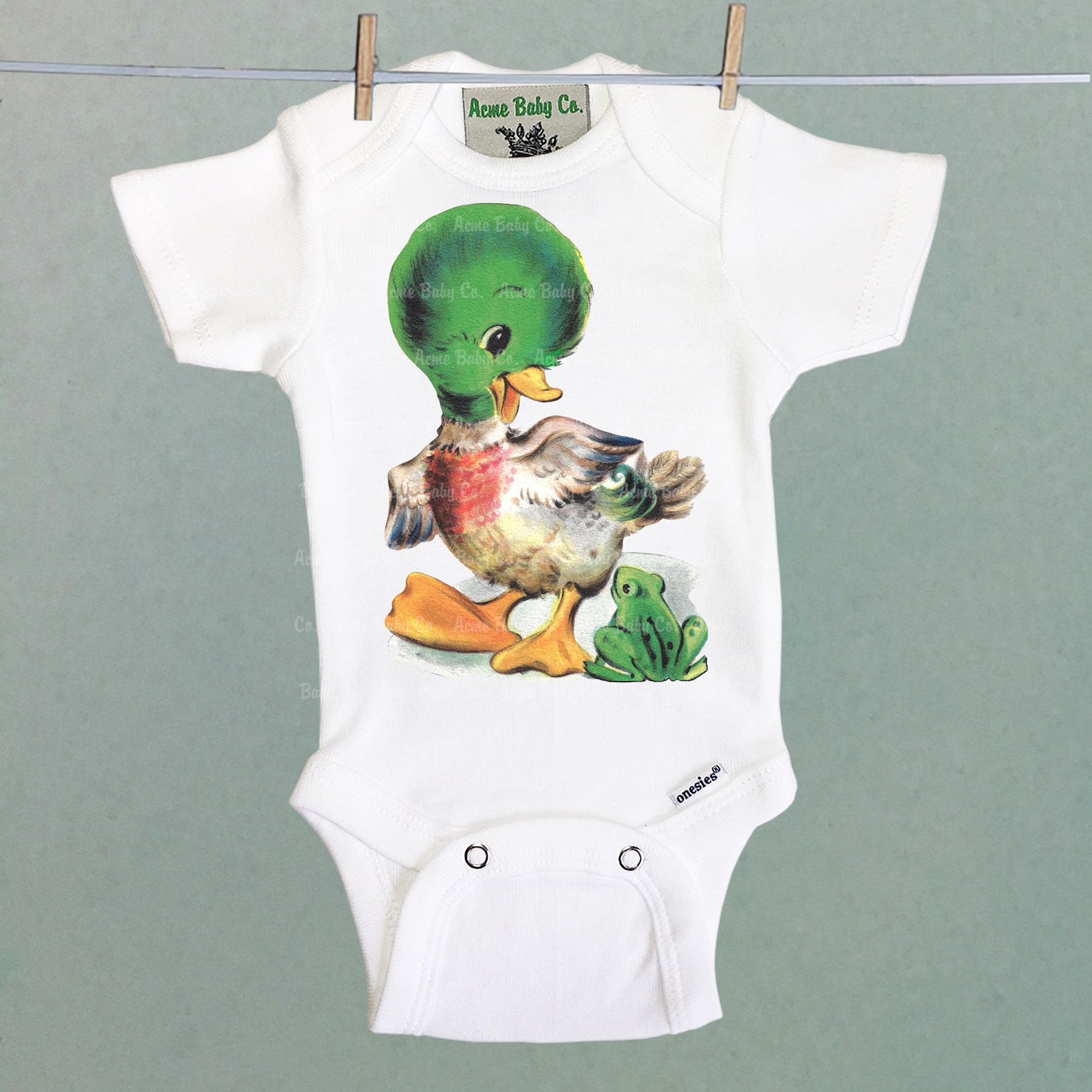 Mallard Duck One Piece Baby Bodysuit