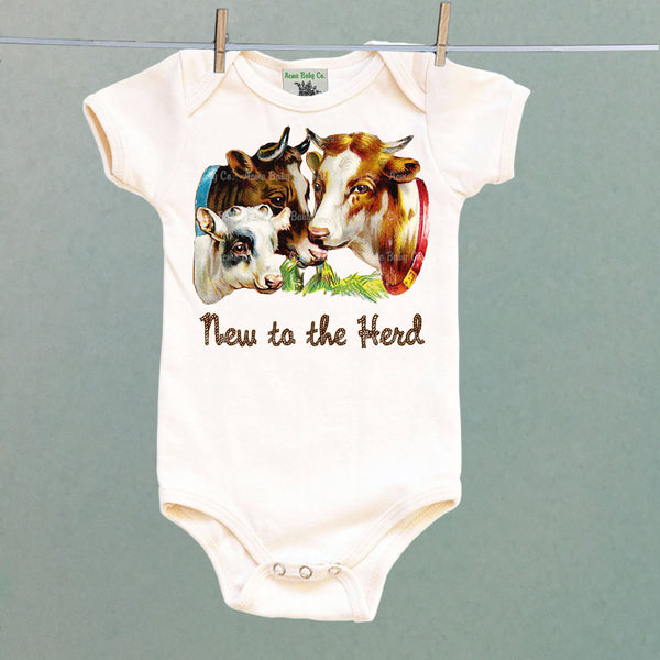 New to the Herd Organic One Piece Baby Bodysuit