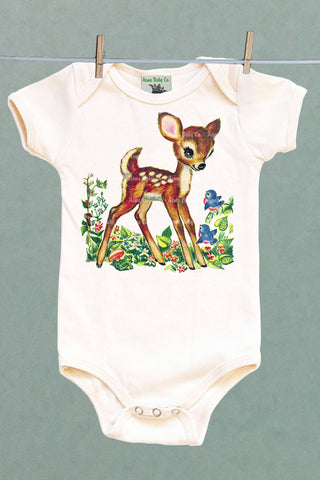 Woodland Deer One Piece Baby Bodysuit