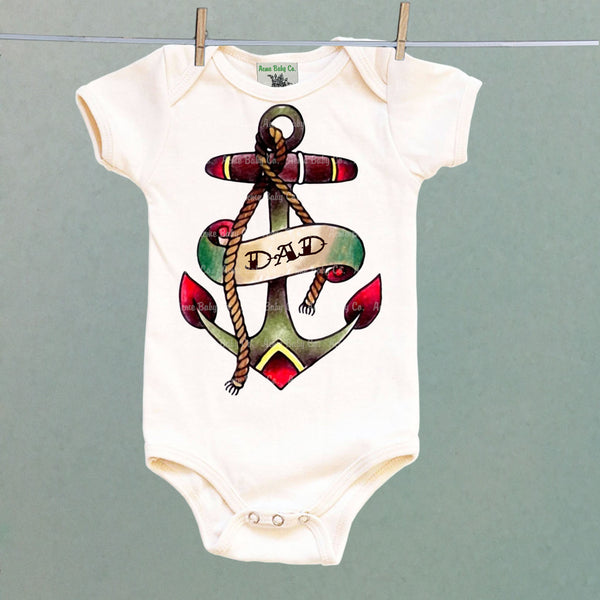 Anchor Dad One Piece Baby Bodysuit