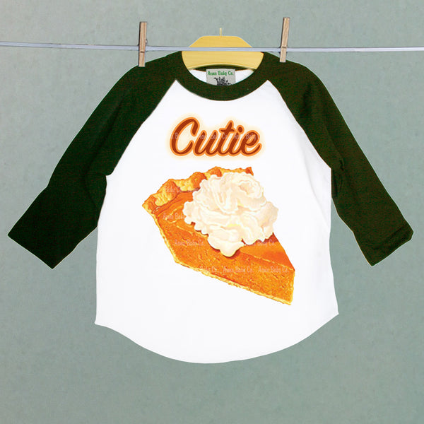 Cutie Pie Children's Retro Baseball Raglan Shirt