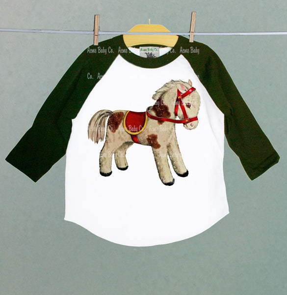 Toy Horse Children's Raglan Baseball Shirt
