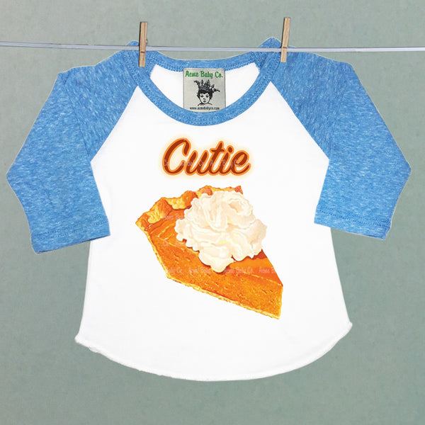 Cutie Pie Children's Retro Baseball Raglan Shirt