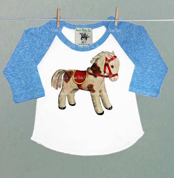 Toy Horse Children's Raglan Baseball Shirt