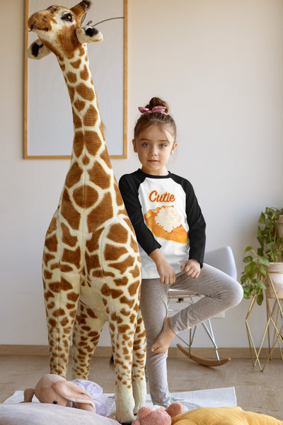 Cutie Pie Children's Retro Baseball Raglan Shirt