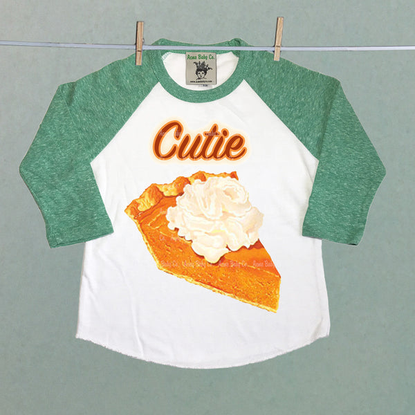 Cutie Pie Children's Retro Baseball Raglan Shirt