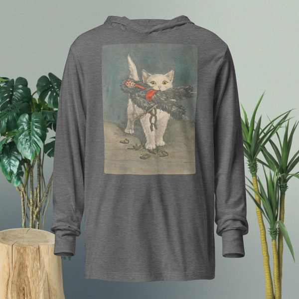Krampus Kitty Cat Hooded long-sleeve tee