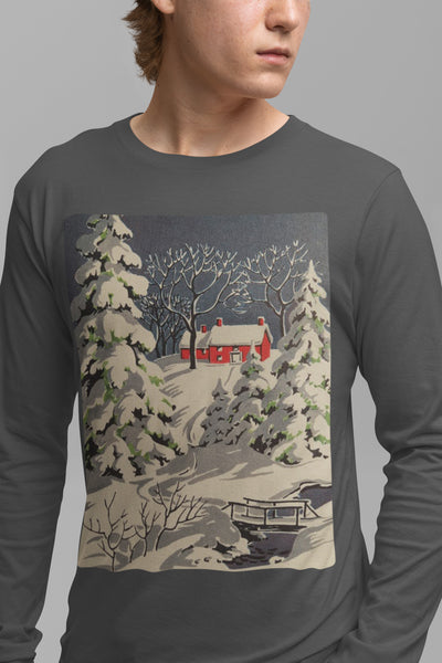 Winter Wonderland Scene Jersey Long Sleeve Tee