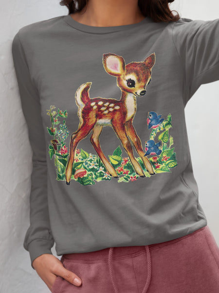 Woodland Deer Unisex Jersey Long Sleeve Tee