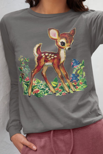 Woodland Deer Unisex Jersey Long Sleeve Tee