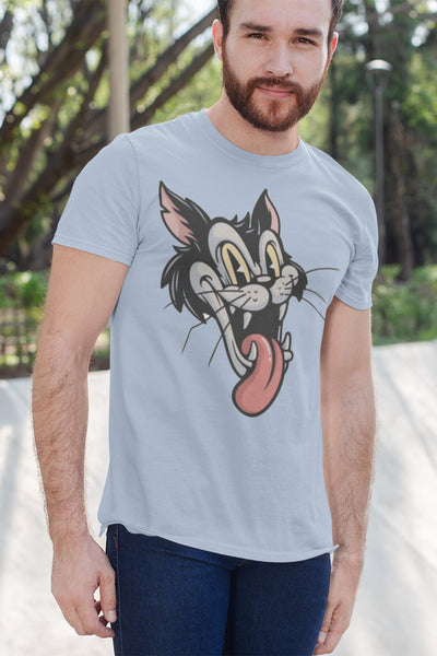 Goofy Cartoon Kitty Cat Unisex Tee