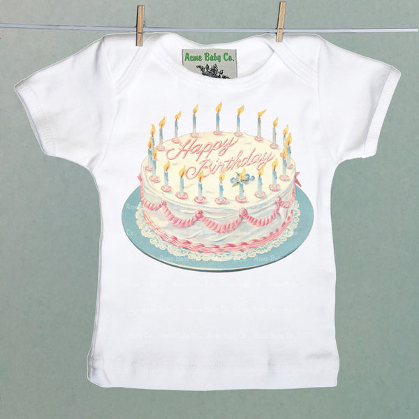 Happy Birthday Cake Smash Organic Baby Shirt