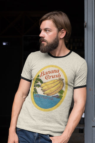 Banana Crush Unisex Cotton Ringer T-Shirt