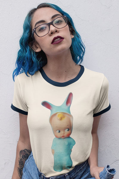 Toy Bunny Boy Unisex Cotton Ringer T-Shirt