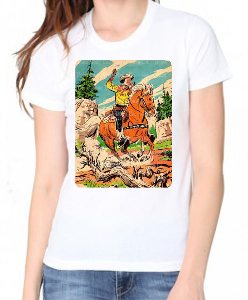 Comic Cowboy Adult Organic Shirt