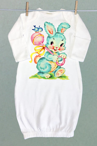 Nursery Bunny Baby Sacque Gown