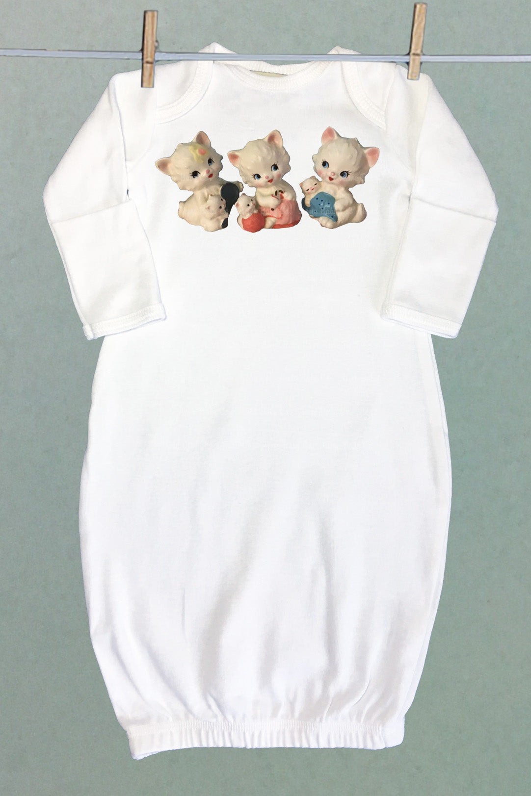 Knitting Kittens Baby Sacque Gown
