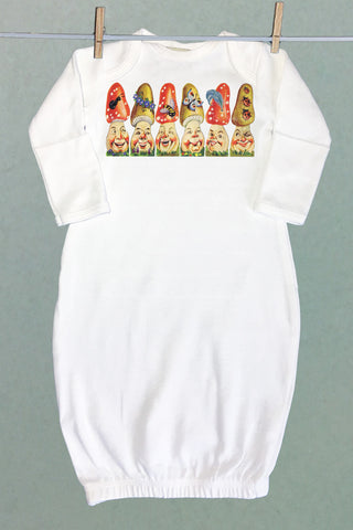 Fun-Guy Mushrooms Baby Sacque Gown